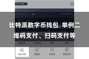 比特派数字币钱包  举例二维码支付、扫码支付等