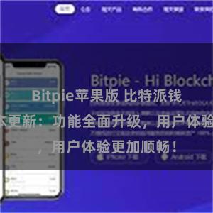 Bitpie苹果版 比特派钱包最新版本更新：功能全面升级，用户体验更加顺畅！