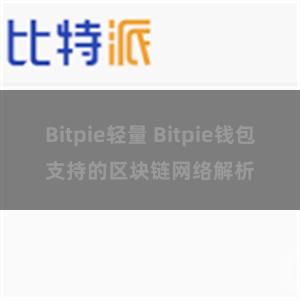 Bitpie轻量 Bitpie钱包支持的区块链网络解析