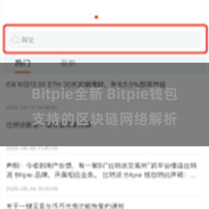 Bitpie全新 Bitpie钱包支持的区块链网络解析