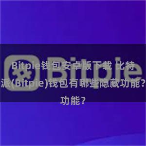 Bitpie钱包安卓版下载 比特派(Bitpie)钱包有哪些隐藏功能？